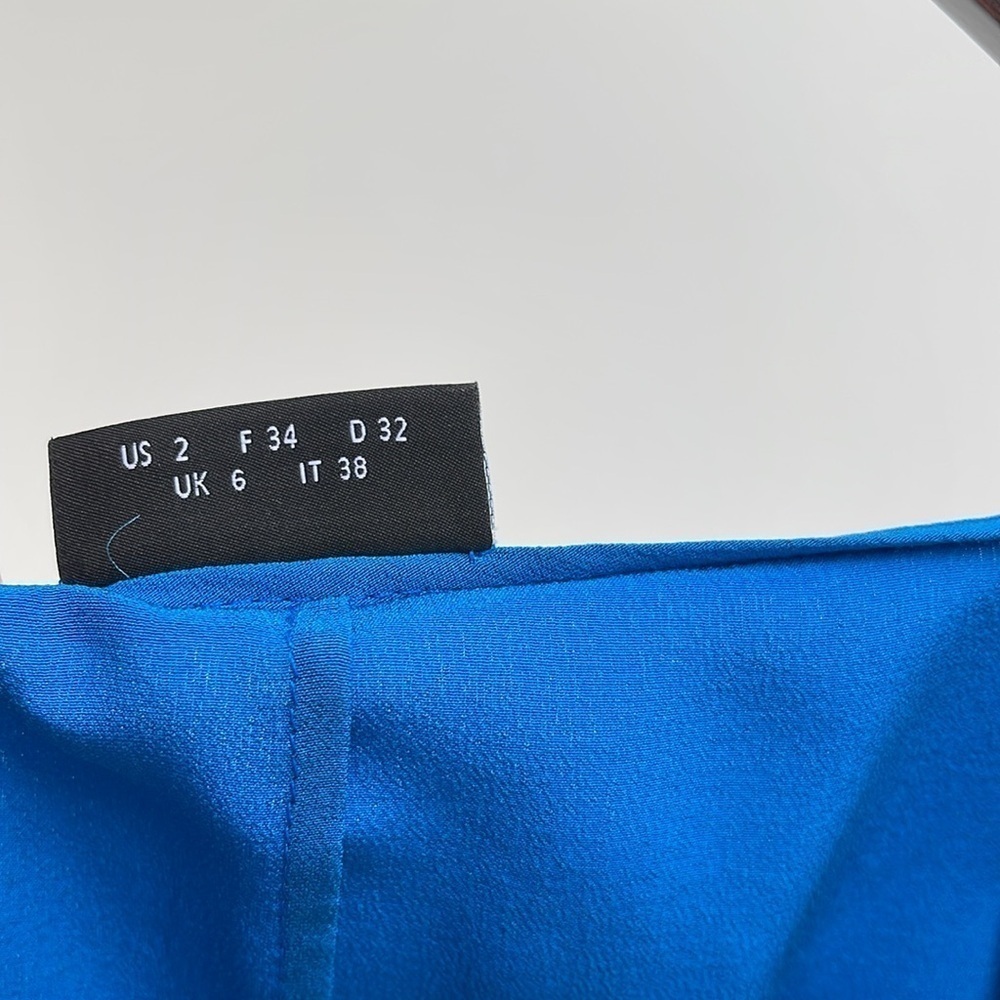 AKRIS 100% Silk blue blazer jacket with matching tank size 2 - Picture 6 of 8